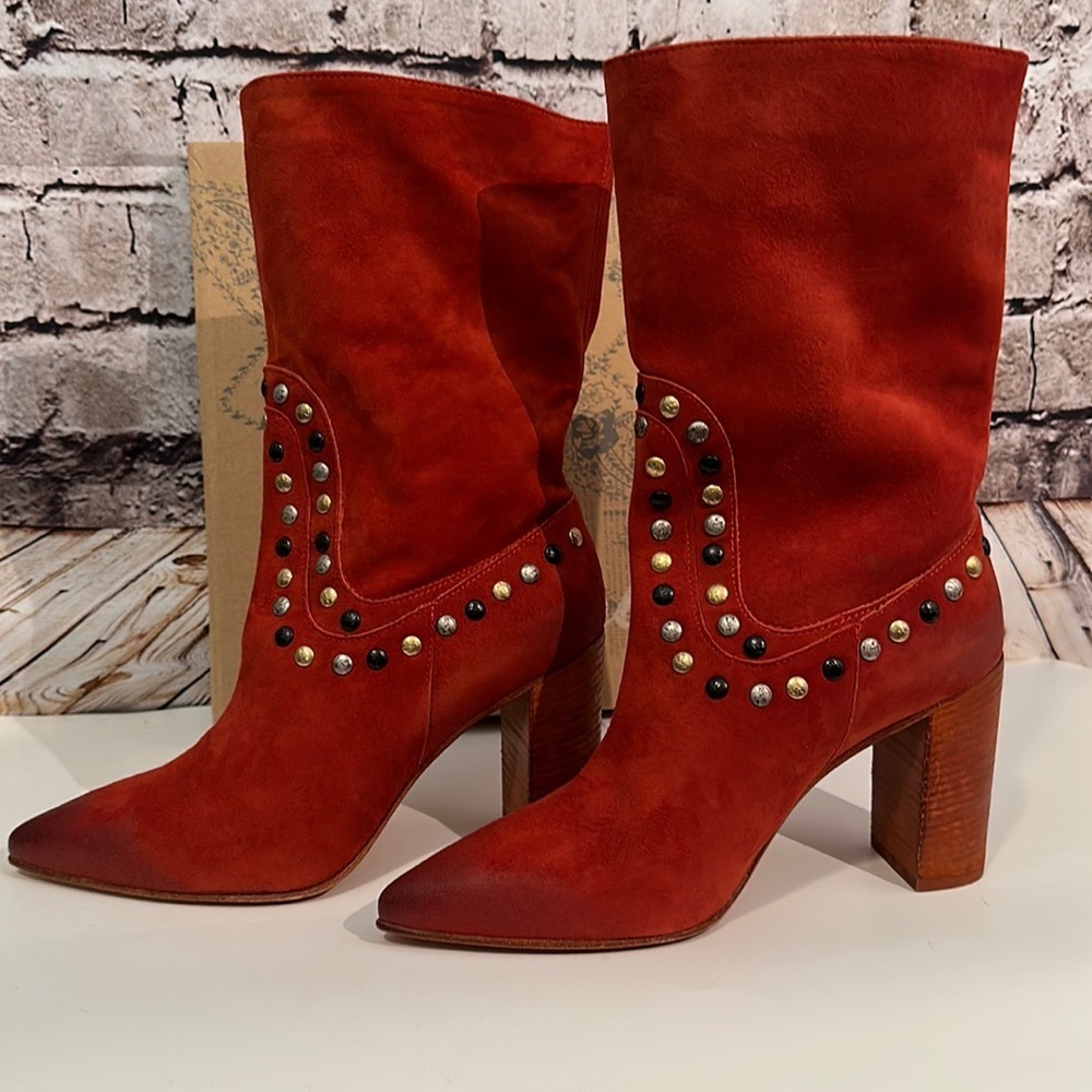 Free People Studded Dakota Heel Boots - Picture 3 of 13